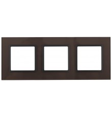 Эра Б0034511 14-5103-13 Рамка на 3 поста, стекло, Эра Elegance, бронза+антр