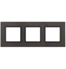 Эра Б0034522 14-5103-32 Рамка на 3 поста, стекло, Эра Elegance, серый+антр