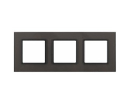 [ЭРА Розетки, выключатели] Эра Б0034522 14-5103-32 Рамка на 3 поста, стекло, Эра Elegance, серый+антр
