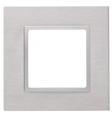 Эра Б0034541 14-5201-03 Рамка на 1 пост, металл, Эра Elegance, алюминий+алюм