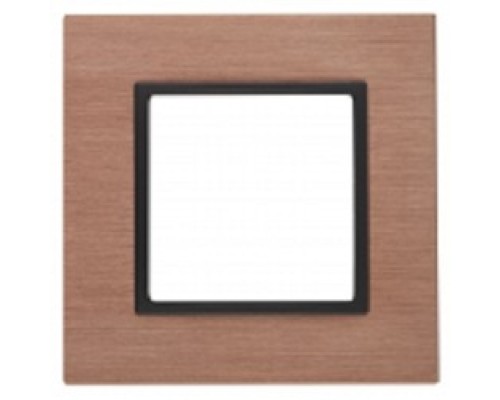 [ЭРА Розетки, выключатели] Эра Б0034544 14-5201-14 Рамка на 1 пост, металл, Эра Elegance, медь+антр