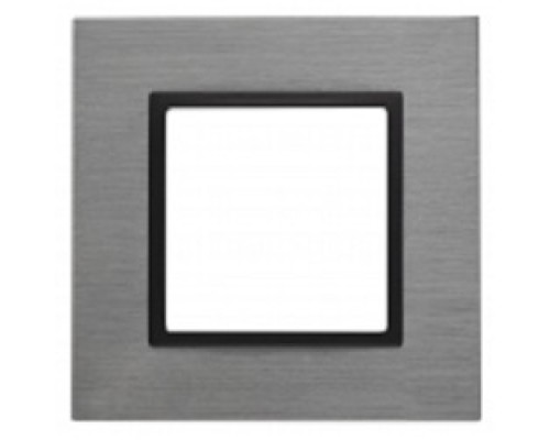 [ЭРА Розетки, выключатели] Эра Б0034546 14-5201-42 Рамка на 1 пост, металл, Эра Elegance, титан+антр