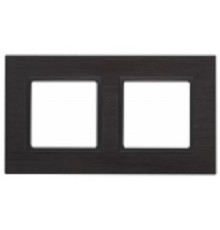 Эра Б0034549 14-5202-05 Рамка на 2 поста, металл, Эра Elegance, чёрный+антр