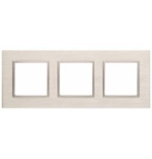 Эра Б0034554 14-5203-04 Рамка на 3 поста, металл, Эра Elegance, шампань+шамп