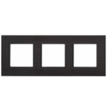 Эра Б0034555 14-5203-05 Рамка на 3 поста, металл, Эра Elegance, чёрный+антр