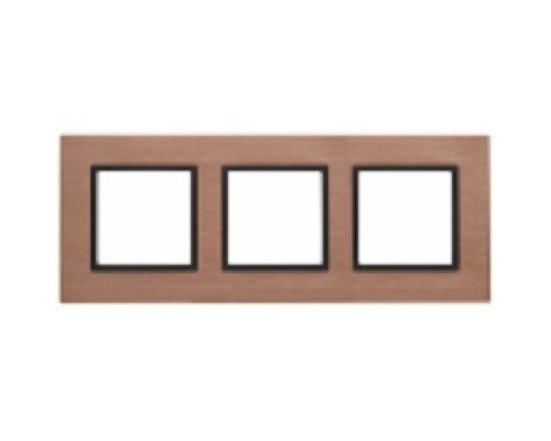 [ЭРА Розетки, выключатели] Эра Б0034556 14-5203-14 Рамка на 3 поста, металл, Эра Elegance, медь+антр