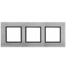 Эра Б0034557 4-5203-41 Рамка на 3 поста, металл, Эра Elegance, сталь+антр