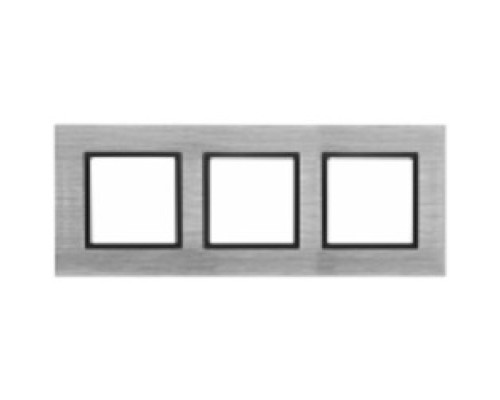 [ЭРА Розетки, выключатели] Эра Б0034557 4-5203-41 Рамка на 3 поста, металл, Эра Elegance, сталь+антр