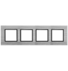 Эра Б0034563 14-5204-41 Рамка на 4 поста, металл, Эра Elegance, сталь+антр