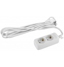 ЭРА Б0038572 Удлинитель электрический UX-2e-1,5m с заземлением 2 розетки 1,5м ПВС 3x0,75мм2 10А