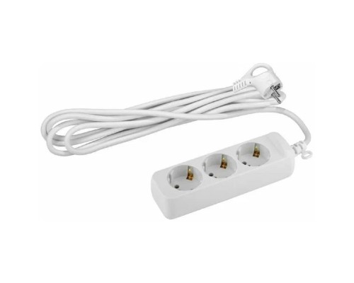 [ЭРА Удлинители бытовые, Сетевые фильтры] ЭРА Б0038576 Удлинитель электрический UX-3e-5m с заземлением 3 розетки 5м ПВС 3x0,75мм2 10А