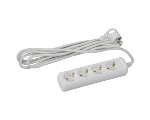 [ЭРА Удлинители бытовые, Сетевые фильтры] ЭРА Б0038579 Удлинитель электрический UX-4e-3m с заземлением 4 розетки 3м ПВС 3x0,75мм2 10А 