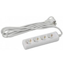 ЭРА Б0038580 Удлинитель электрический UX-4e-5m с заземлением 4 розетки 5 м ПВС 3x0,75мм2 10А