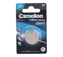 Camelion CR2477 BL-1 (CR2477-BP1, батарейка литиевая,3V) (1 шт. в уп-ке) 