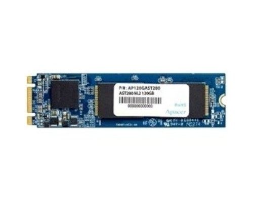 [накопитель] Накопитель SSD Apacer AST280 120GB AP120GAST280-1 (M.2, SATA III, 120 Гб, скорость чтения/записи: 500/470 Мб, 39000 IOPS, TLC)