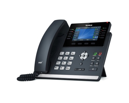 [VoIP-телефон] YEALINK SIP-T46U SIP-телефон, цветной экран, 2 порта USB, 16 аккаунтов, BLF, PoE, GigE, без БП