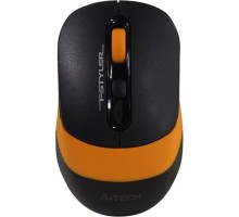 A-4Tech Мышь Fstyler FG10 черный/оранжевый оптическая (2000dpi) беспроводная USB [1147568]