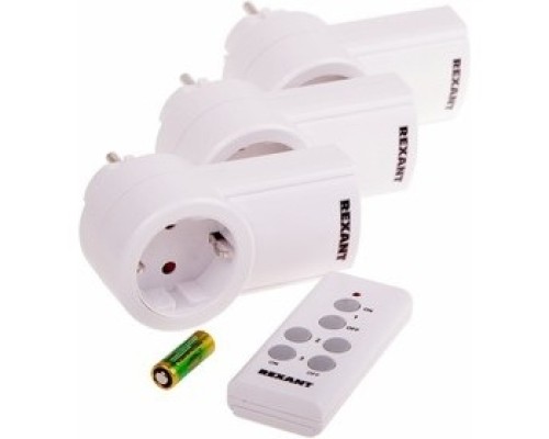 [рексант розетки] Rexant 10-6030 Радиоуправляемая  розетка c пультом RX-003 (один пульт, три розетки)