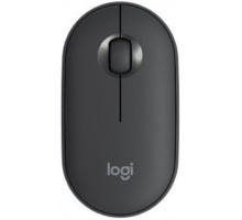 910-005718/910-005576 Мышь Logitech Pebble M350 графитовый оптическая (1000dpi) silent беспроводная BT USB для ноутбука (3but)