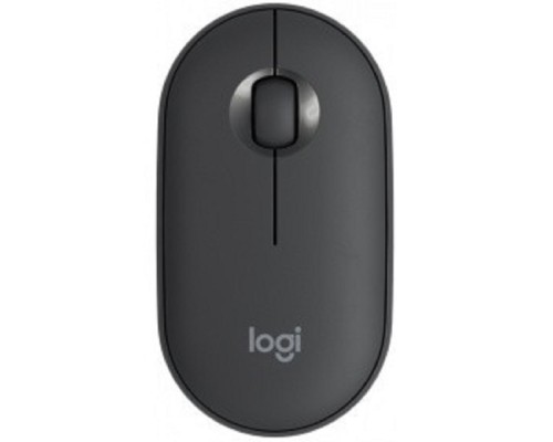 [Мышь] 910-005718/910-005576 Мышь Logitech Pebble M350 графитовый оптическая (1000dpi) silent беспроводная BT USB для ноутбука (3but)