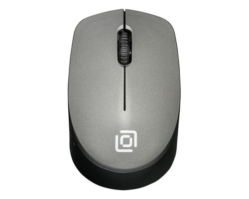 [Мышь] Мышь Oklick 486MW серый/черный оптическая (1000dpi) беспроводная USB (2but) {1196552}