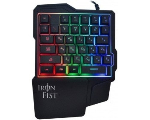 [Клавиатура] Игровой блок Oklick 701G IRON FIST черный USB for gamer LED {1196590}