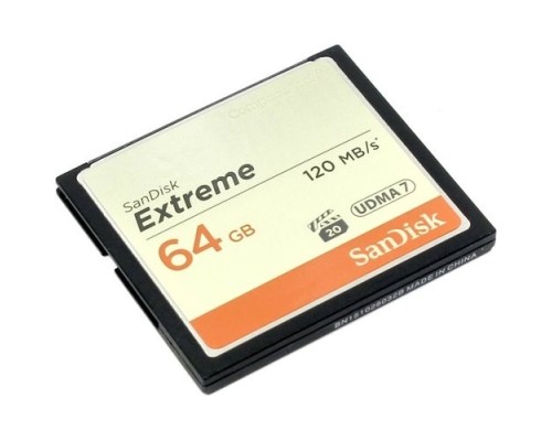 [Карта памяти ] Compact Flash 64GB SanDisk Extreme CF 120MB/s, 85MB/s write, UDMA7