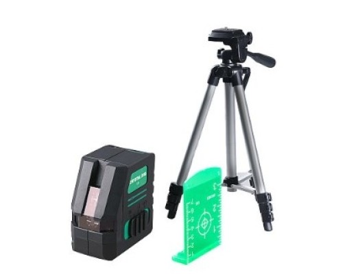 [Лазерные дальномеры, уровни] Fubag Уровень лазерный с набором аксессуаров Crystal 20G VH Set {Зеленый увеличенной яркости; 20/50 м с приемником; 1 вертикаль+1 горизонталь, лазерный крест; угол 180 град; точность ±2mm/10m; самовыр