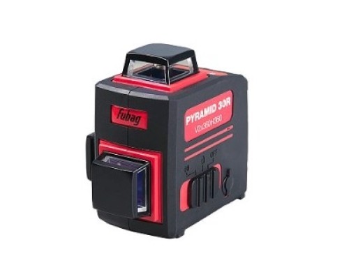[Лазерные дальномеры, уровни] Fubag 3D уровень лазерный Pyramid 30R  {Красный; 20/50 м с приемником; проекция: 360 градусов и 2 вертикальные 360 град.; точность ±2mm/10m; самовыравнивания ±3°; IP 54} [31631]
