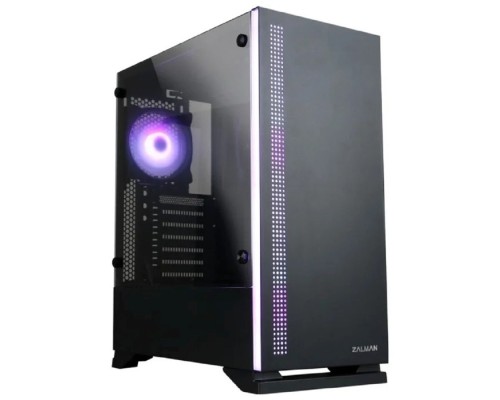 [Корпус] ZALMAN S5 Black, без БП, боковое окно (закаленное стекло), черный,  ATX