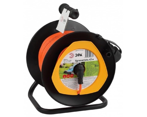 [Эра Силовые удлинители на рамке и на катушке] ЭРА Б0046834 длинитель силовой RPx-1-2x1-40m на п. катушке б/з 1 гн 40м ПВС 2x1 