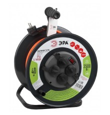 ЭРА Б0046851 Удлинитель силовой RMx-4es-3x1.5-40m-IP44 на м. катушке c/з 4 гн 40м ПВС 3х1.5 