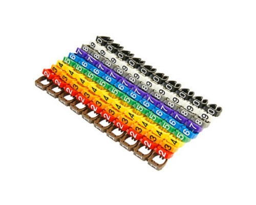 [Cabeus Стяжки, крепежные материалы, маркеры] Cabeus MR-67 Маркеры (клипсы) на кабель, защелкивающиеся D 6-7мм, 