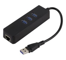 KS-is KS-405 адаптер с USB хабом USB 3.0 RJ45 LAN Gigabit  