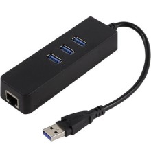 KS-is KS-405 адаптер с USB хабом USB 3.0 RJ45 LAN Gigabit  