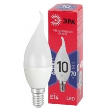 Эра Б0045343 LED BXS-10W-865-E14 R (диод, свеча на ветру, 10Вт, хол, E14) 