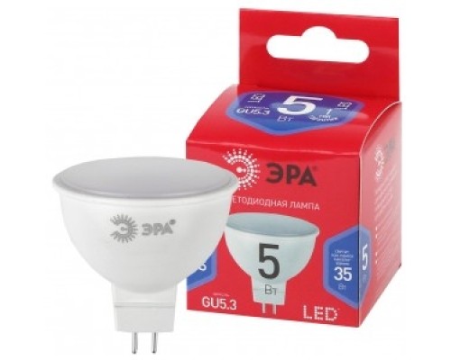 [ЭРА Светодиодные лампы] Эра Б0045349 Лампочка светодиодная RED LINE LED MR16-5W-865-GU5.3 R GU5.3 5 Вт софит холодный дневной свет