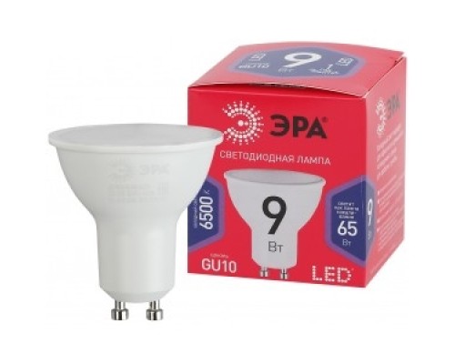 [ЭРА Светодиодные лампы] Эра Б0045352 Лампочка светодиодная RED LINE LED MR16-9W-865-GU10 R GU10 9 Вт софит холодный дневной свет