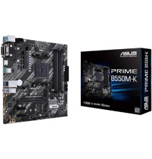 ASUS PRIME B550M-K (Socket AM4, mATX, 4xDDR4(128GB), VGA/DVI-D/HDMI 2.1, 1xPCIe 4.0x16/2xPCIe 3.0, 1xLAN, 4xSATA 6Gb/s, 2xM.2, 6xUSB 3.2, 1xPS/2)