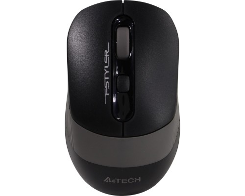 [Мышь] A-4Tech Мышь Fstyler FG10S черный/серый оптическая (2000dpi) беспроводная USB [1204030]