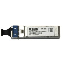 D-Link 330R/3KM/A1A WDM SFP-трансивер с 1 портом 1000Base-BX-U (Tx:1310 нм, Rx:1550 нм) для одномодового оптического кабеля (до 3 км, разъем Simplex SC)
