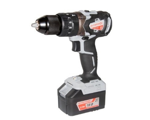 [Дрель, Шуруповерт] ИНТЕРСКОЛ ДАУ-13/18В акк. удар. дрель-шуруп. Li-ion АПИ [574.2.2.70] { кейс, 2 аккум. 2Ач, ЗУ }
