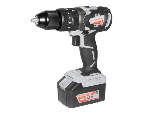 [Дрель, Шуруповерт] ИНТЕРСКОЛ ДАУ-13/18В акк. удар. дрель-шуруп. Li-ion АПИ [574.4.1.70] { кейс, 1 аккум. 4Ач, ЗУ }