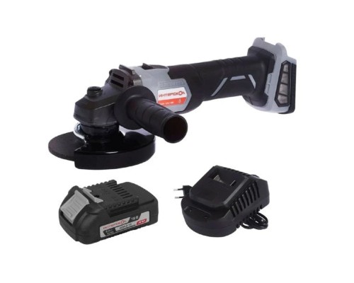 [Шлифовальная машина] ИНТЕРСКОЛ УШМ-125/18В акк. угловая шлифмашина Li-ion АПИ [578.0.0.70] { кейс, без аккум. и ЗУ } 
