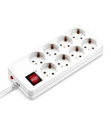 BURO Сетевой фильтр 8 розеток (800SH-1.8-W),1.8м,  белый коробка {1180904}