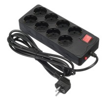 BURO Сетевой фильтр 8 розеток (800SH-3-B),3м, черный коробка {1180912}