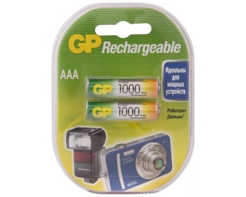 [Аккумулятор] Аккумулятор GP Rechargeable NiMH 100AAAHC 1000mAh AAA (2шт. уп)