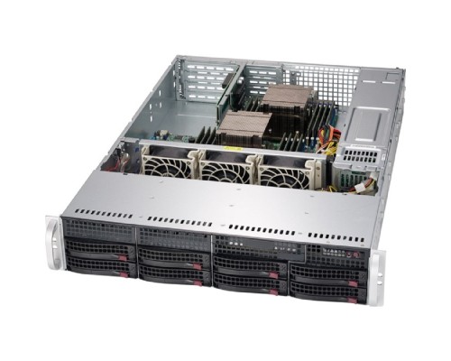 [Корпус] Supermicro CSE-825TQC-R802LPB 2U SC825TQC  8 x 3.5; hot-swap SAS3/SATA  LP Chassis Redundant 800W PWS