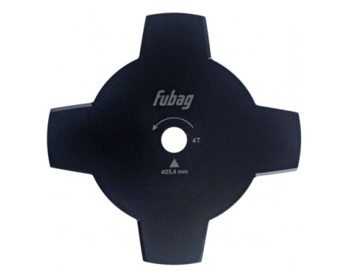 [Разное] Fubag Триммерный диск_4 лопасти_внешний диаметр 255мм_посадочный диаметр 25.4мм. толщина 1.6мм [38740]