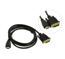 Exegate EX284893RUS Кабель HDMI-DVI ExeGate EX-CC-HDMIM-DVIM-1.8 (19M/19M, single link, 1,8м,позолоченные контакты)